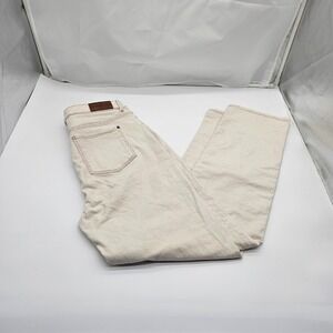 Karl Marc John Jeans Women 42 Vanille Cream Excellent High Waist Button Fly